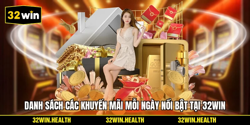 Danh sách các khuyến mãi mỗi ngày nổi bật tại 32WIN