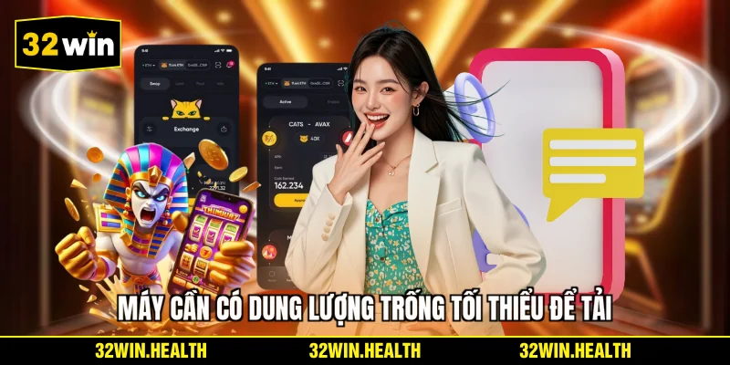 Máy cần có dung lượng trống tối thiểu để tải